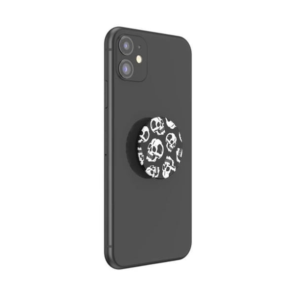 Tillbehör för smartphone - PopGrip Skelly - Vit / Svart - Grepp - Videostöd - Universell