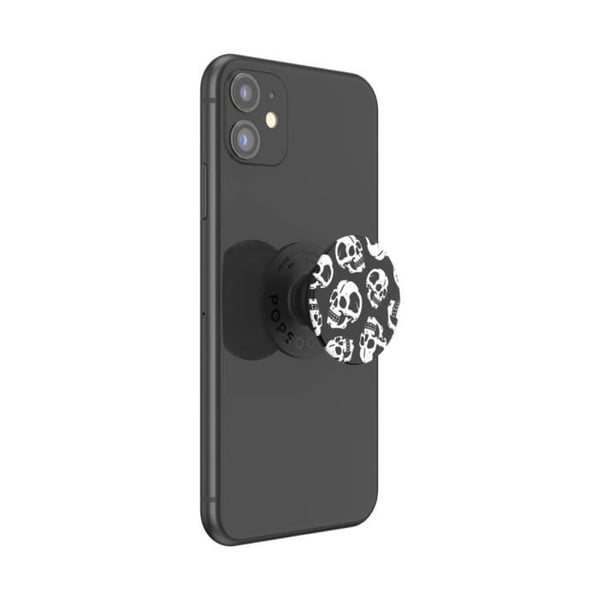 Tillbehör för smartphone - PopGrip Skelly - Vit / Svart - Grepp - Videostöd - Universell