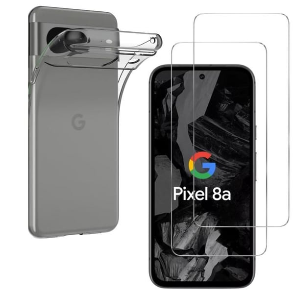 Fodral - Phonillico - Google Pixel 8a - Mjukt - Transparent - Reptåligt