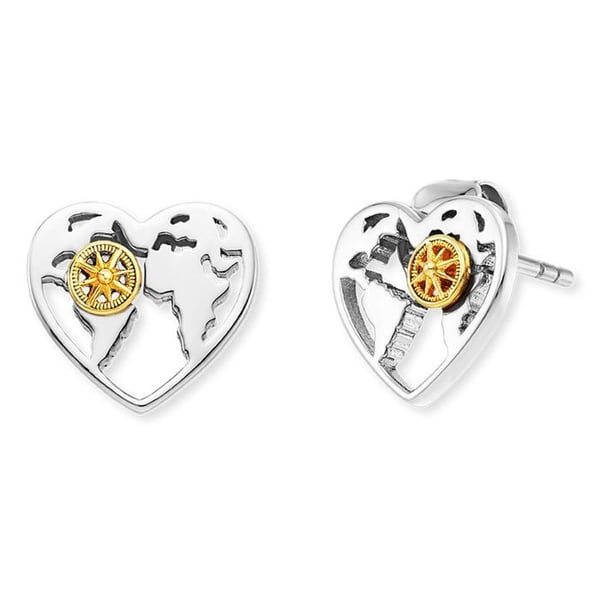 Örhängen - ENGELSRUFER - ERE-ALOHAHEART-BI-ST - Silver 925 - Bicolor - Kvinna