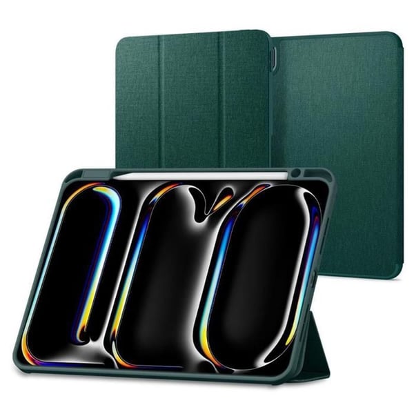 Fodral för iPad Pro 11" - SPIGEN - Urban Fit - Mörkgrön - Hållbar - Vilo/väckfunktion
