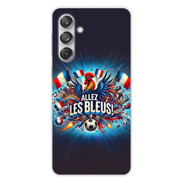 Tryckt silikonfodral kompatibelt med Samsung Galaxy M55 5G Come on blues