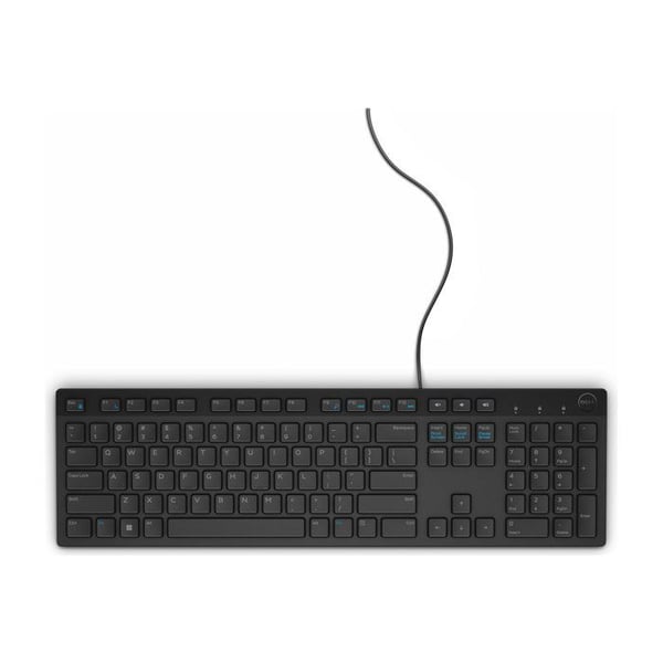 Tangentbord - DELL - KB216 - Multimedia - USB - Tjeckisk - Svart