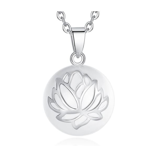 Vit Lotusblomma Graviditet Bola Halsband
