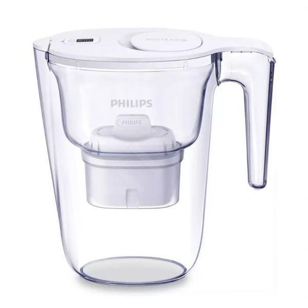Vattenkanna med filter 2,6 L vit med 1 mikrofilter och digital timer Philips PHAWP2933WHT/24.