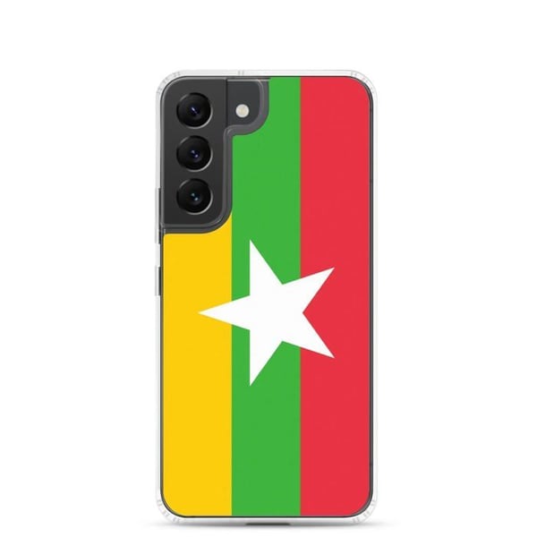 Telefonfodral - PIXELFORMA - Samsung Galaxy S22 Plus - Flagga Myanmar - Transparent plast - TPU