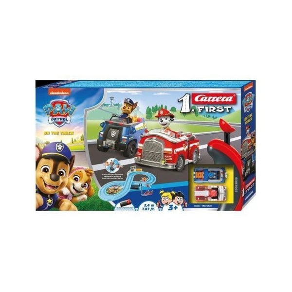Racelbana PAT'PATROUILLE, Längd 2,4 m, Bilskala 1/50, Carrera First, Från 3 år