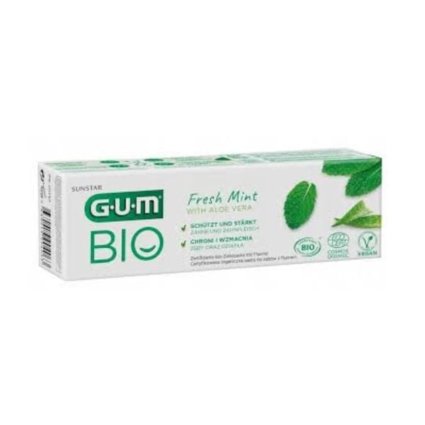 SUNSTAR Tandkräm Bio Gel 100 ml - 99% naturliga ingredienser - Stärker tandköttet - Certifierad COSMOS ORGANIC