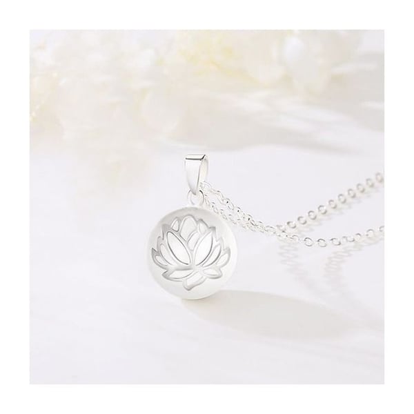Vit Lotusblomma Graviditet Bola Halsband
