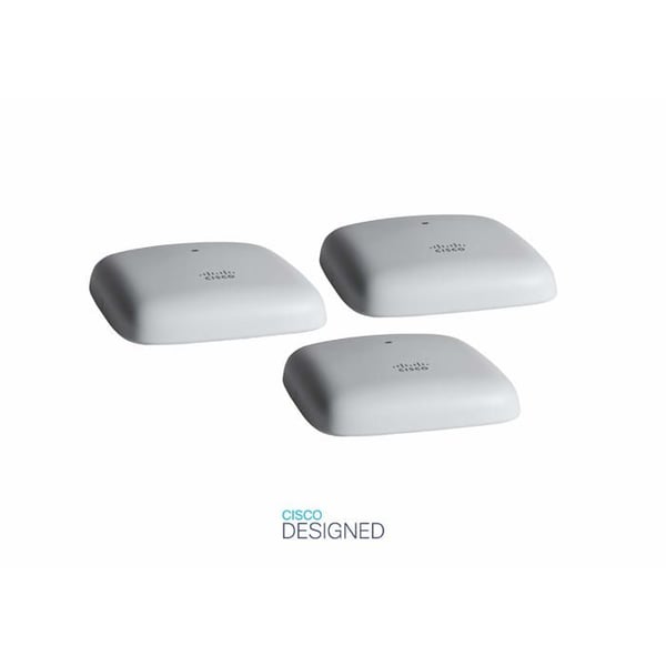 Cisco Business 140AC 802.11ac 2x2 Wave 2 Port 1 GbE Loftmontering 3-Pack - 3-CBW140AC-E- USED
