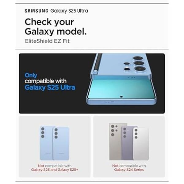 Skærmbeskyttelsesfilm - SPIGEN - Elite Shield - HD - Fleksibel EPU - Samsung Galaxy S25 Ultra