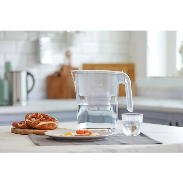 Vattenkanna med filter 2,6 L vit med 1 mikrofilter och digital timer Philips PHAWP2933WHT/24.