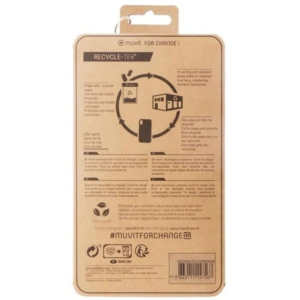 MUVIT FOR CHANGE RECYCLETEK SOFT TRANSPARENT IPHONE 13 MINI