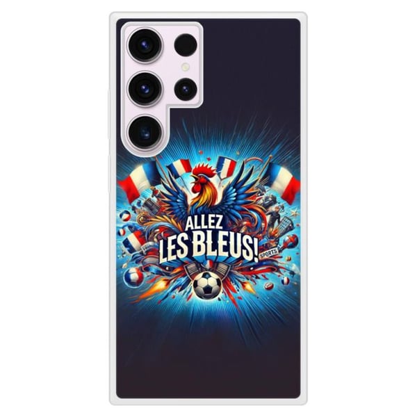 Silikonförstärkt tryckt skal kompatibelt med Samsung Galaxy S23 Ultra Allez les bleus