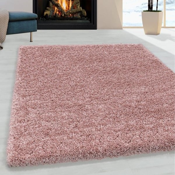 Shaggy matta - MELIS HOME - Enfärgad design - Rosa - 100x200 cm - 30 mm lugg Shaggy matta - MELIS HOME - Enfärgad design - Rosa - 100x200 cm - 30 mm lugg