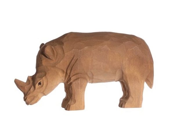 Wudimals - Rhinoceros figurin i trä - K-PLAY