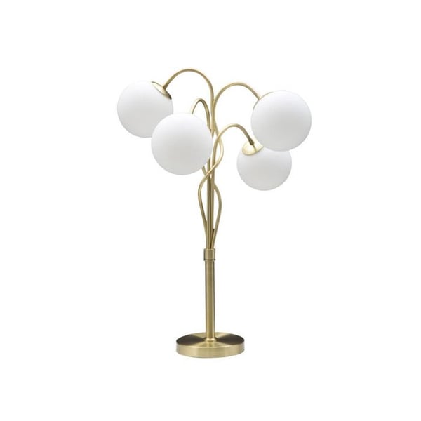 Designbordslampa 4 Sfärer "Glamy" 74cm Vit & Guld