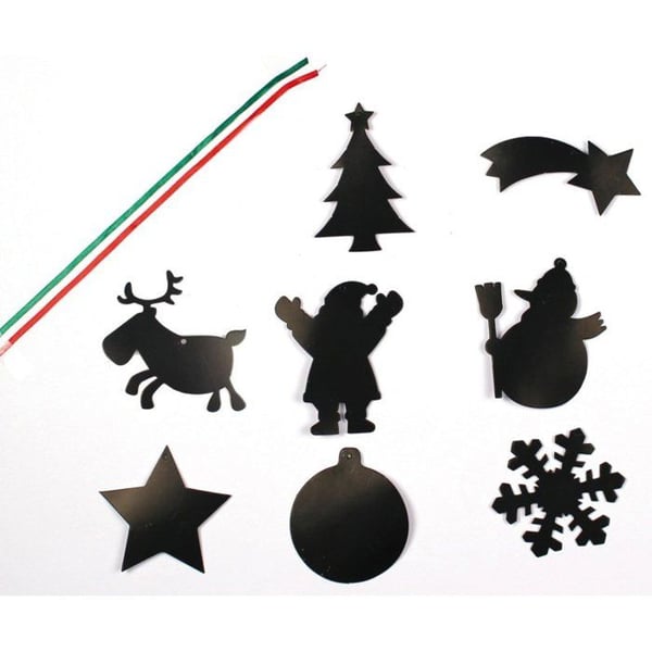 MégaCréa DIY - Julgransdekoration att skrapa 8 p. + skrapa
