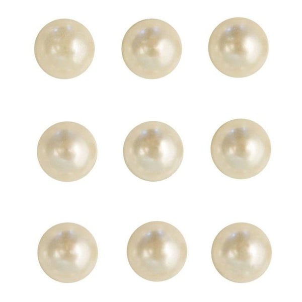 Plastpärlor, klistermärken, 2 mm, 160 st, crème