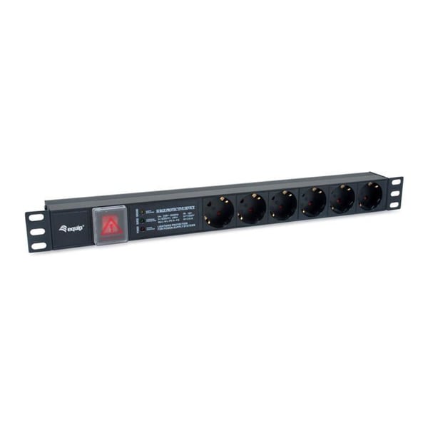 Multiprise - Utrustning - 333317 - 6 Uttag - Överspänningsskydd - Nätfilter