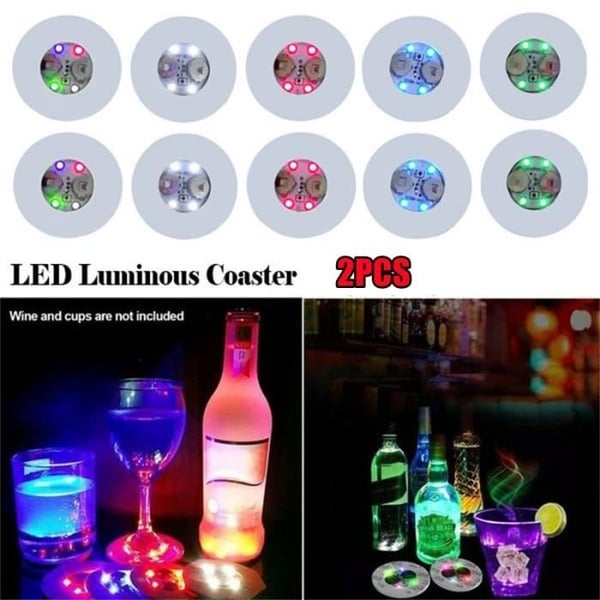 LED-underlägg - YWEI - grön - 2 stycken - Grön - 2 delar - Stämningsljus