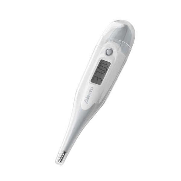 Digital termometer med flexibel spets, minne och feberlarm Alecto Vit / Blå