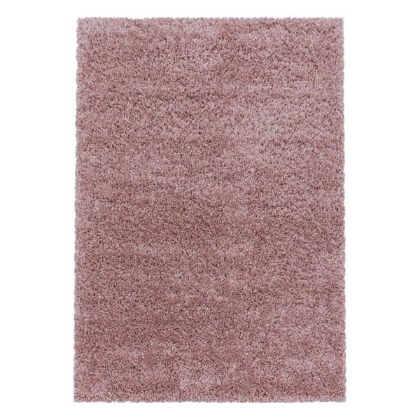 Shaggy matta - MELIS HOME - Enfärgad design - Rosa - 100x200 cm - 30 mm lugg