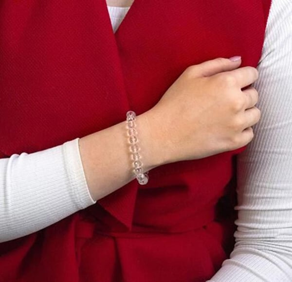 Armband - BENETO - Pärlarmband - Slipad Crystal - Färg Mink49 / 17 - För Kvinnor