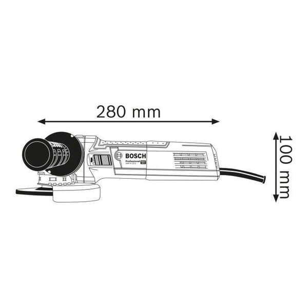 Vinkelslipmaskin - BOSCH PROFESSIONAL - GWX 9-125 S - 900 W - Skiva 125 mm - Elanslutning