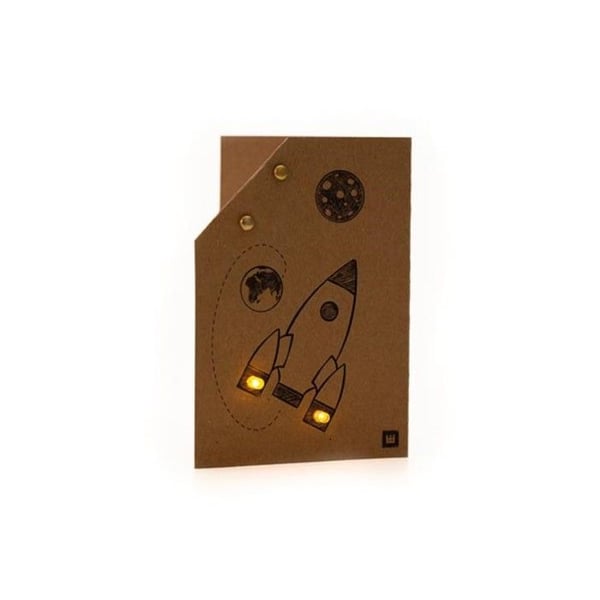 Whadda Tape-o-Tronics gör-det-själv-låda, kreativa DIY-projekt med kartong och LED-lampor, valfri lödning, perfekt för