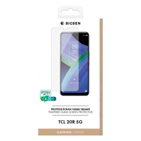 Skärmskydd - TCL - 20R 5G - Härdat glas - Transparent - Skydd