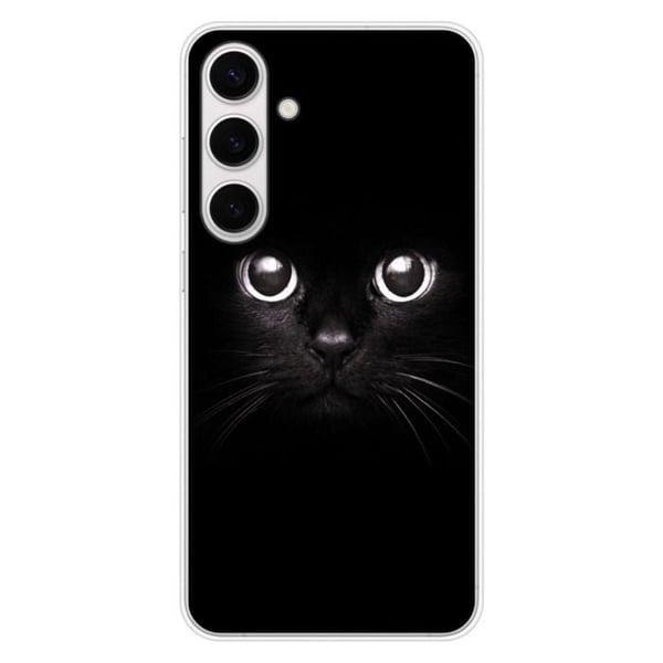 Tryckt silikonfodral som är kompatibelt med Samsung Galaxy S24 FE Cat eyes