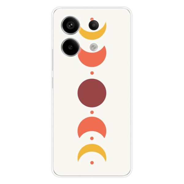 Silicone case med tryck kompatibel med Xiaomi Redmi Note 13 Pro 5G Eclipse