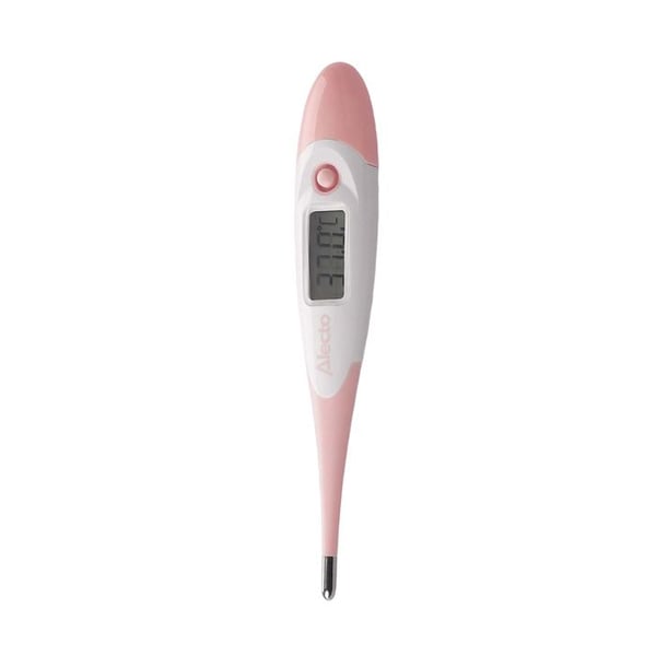 Digital termometer med flexibel spets, minne och feberlarm Alecto Rosa