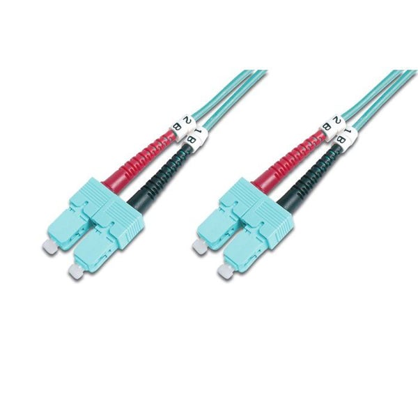 Fiberoptisk anslutningskabel - DIGITUS - SC-Duplex - OM3 - 5 m - 50/125 µm