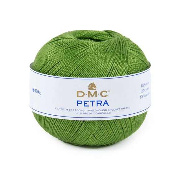 Kula av ull - 100% bomull - Grön - 5905 - DMC - Petra - Storlek 5