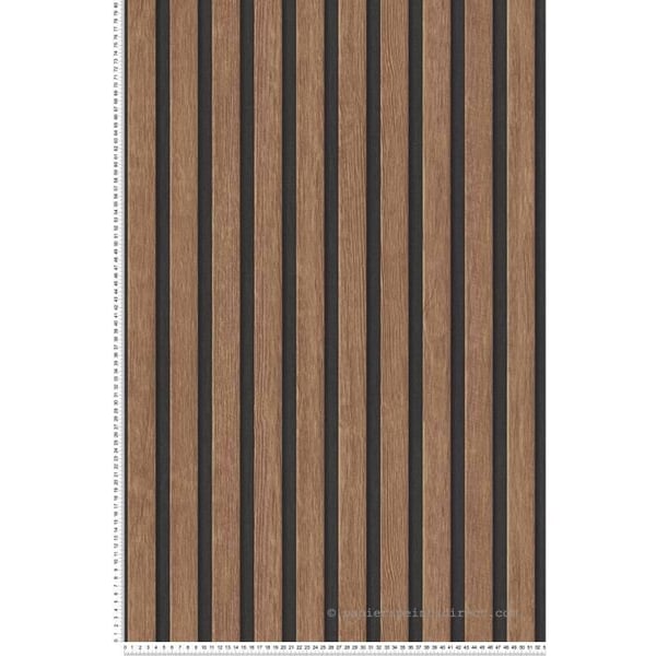 Non-woven vinyl wallpaper Pintwalls 2 - A.S. CREATION - nature, wood, Scandinavian patterns - brown, black