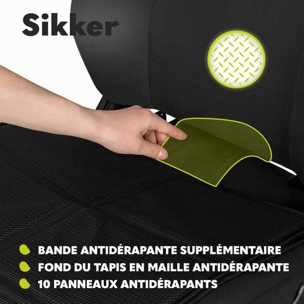 Bilstolsöverdrag LIONELO Sikker - Vattentät - 2 fickor - ISOFIX-kompatibel - Halkfri - Svart
