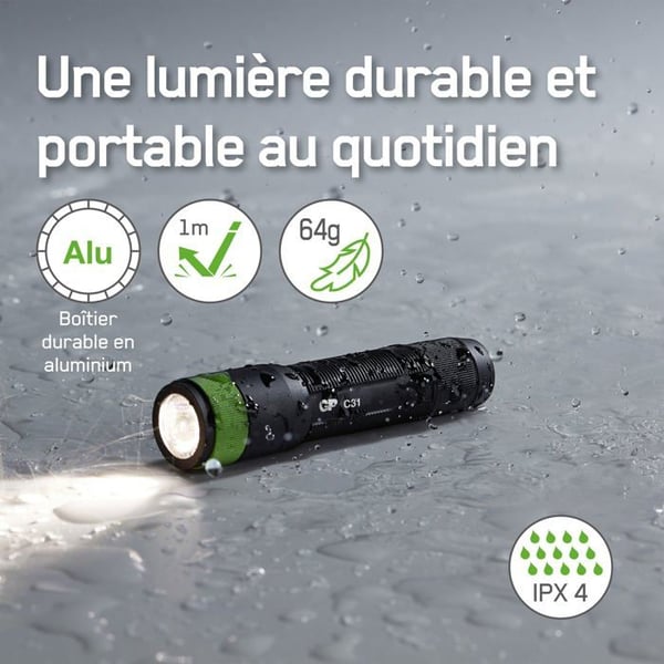 GP Discovery GPDISFLC31XBK479 GPDISFLC31XBK479 LED ficklampa med batteri 100 lm 7 h 64 g