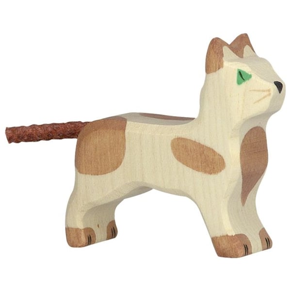 HOLZTIGER träfigur - Stående katt liten modell