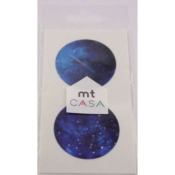 Maskeringstejp - Maskeringstejp MT Casa Seal Sticker rund och washi stjärnhimmel