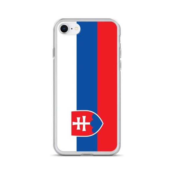 Mobilskal – Slovakiens flagga – Kompatibel med iPhone 6S Plus – Mjuk etui – Slitstark och stötdämpande - Silikon - Pixelforma