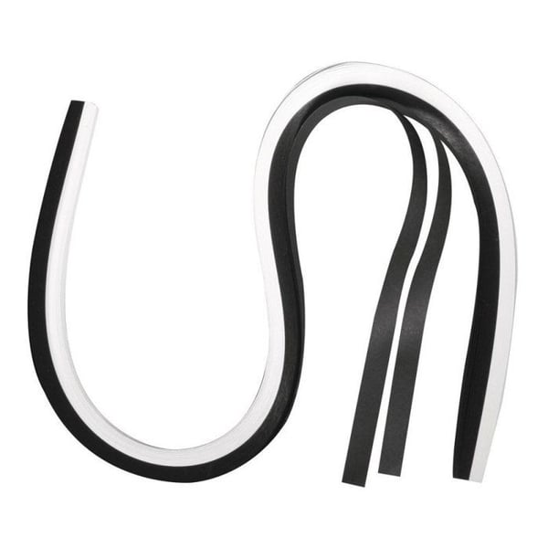 Papper för Quilling, 53x0,9cm, 80g/m2, 100st, svart/vit