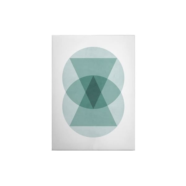 Canvastavla - Tadessi - M1-No.50405 - Grafik - Blå - Vit - Canvas på ram - Geometrisk - 50 x 70 cm