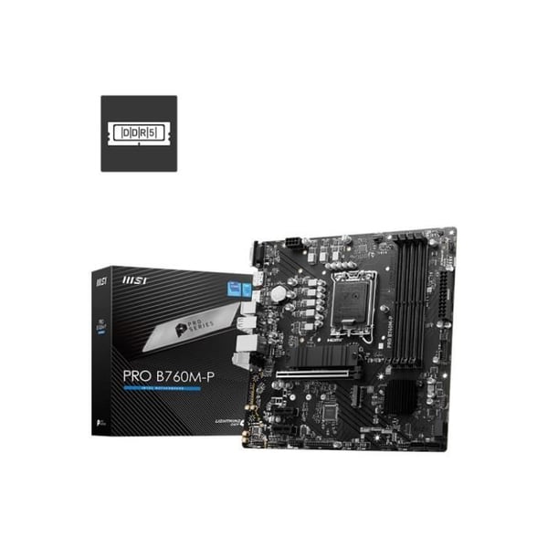Moderkort - MSI - PRO B760M-P - Socket LGA1700 - DDR5