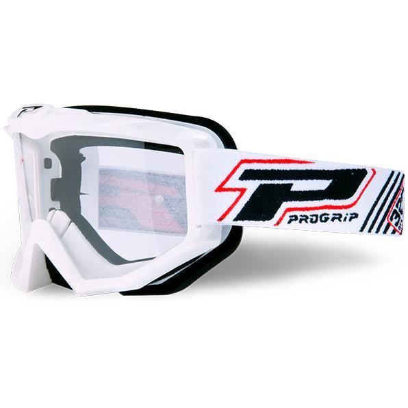 Motocrossmask Progrip ATZAKI 3101 - vit/vit/vit - TU