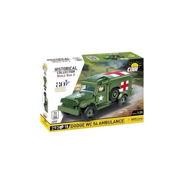 Byggsats - COBI - WC 54 - Militärambulans - 293 Delar - 1 Figur