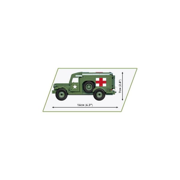 Byggsats - COBI - WC 54 - Militärambulans - 293 Delar - 1 Figur