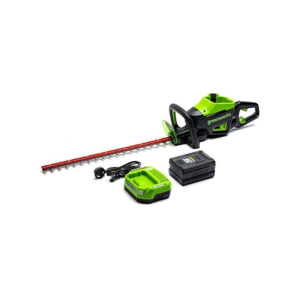 Trådlös häcksax Brushless GREENWORKS 60V - Blad 66cm - 1 batteri 2.0 Ah - 1 Laddare - GD60HT66K2