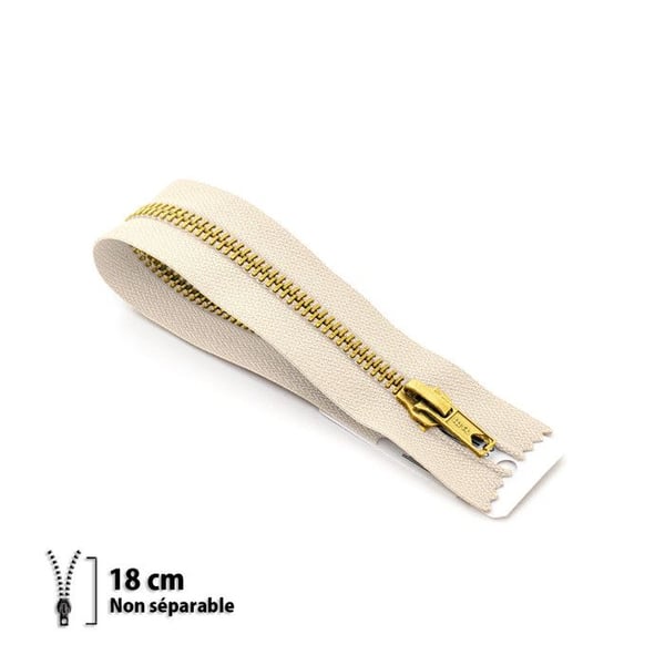 Dragkedja Z14 - mässing Icke separerbar 6mm - 18 cm - 7114410018